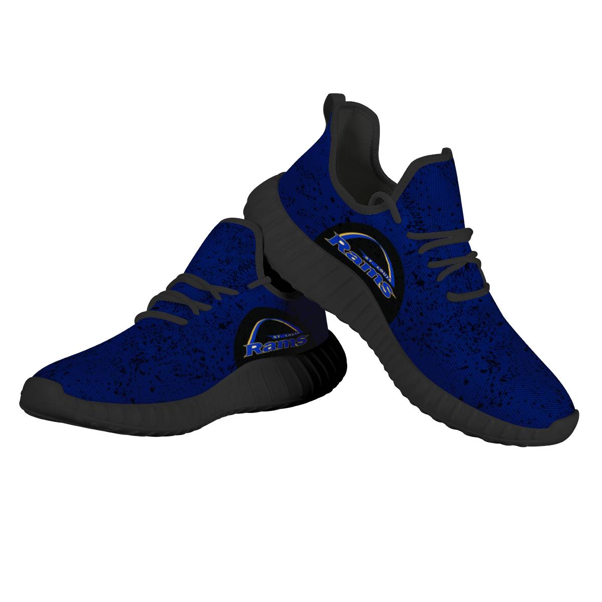Women's Los Angeles Rams Mesh Knit Sneakers/Shoes 004